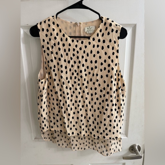 kate spade Tops - Kate Spade Pink and Black Sleeveless Blouse